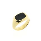 Gouden zegelring met onyx, Ophalen of Verzenden