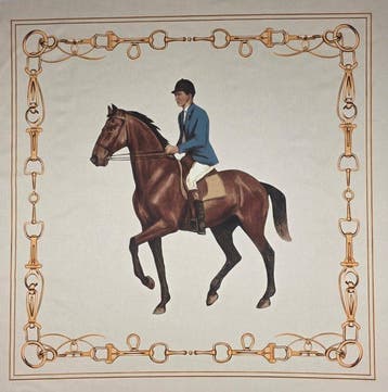 Decoratief paardentapijt Chevalier van katoen - 140x140cm