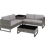 tectake Wicker loungeset Ostuni - grijsgevlekt/grijs, Verzenden, Nieuw