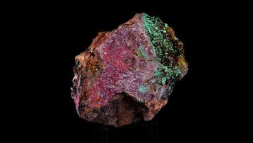 Cupriet chalcotrichiet met malachiet - Chengmenshan-mijn,, Verzamelen