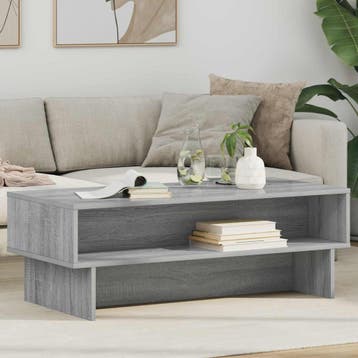 vidaXL Salontafel Grijs Sonoma 100 x 46 x 35 cm Bewerkt hout, Verzenden, Nieuw