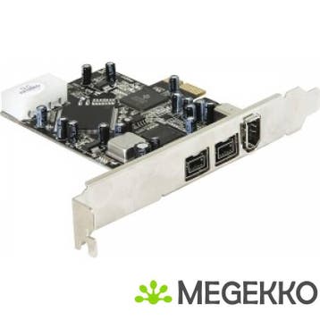 Delock 89153 PCI Express x1-kaart > 2 x externe FireWire B +, Verzenden