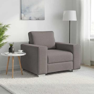 vidaXL Sofa Stoel Taupe 100 cm Stof, Verzenden