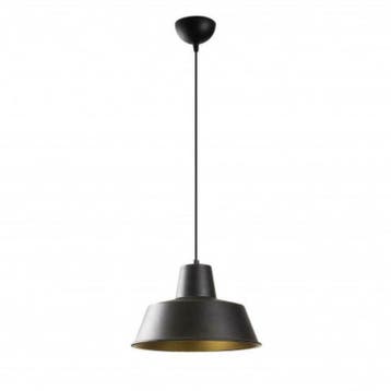 Industriële hanglamp zwart goud 30 cm - Saga, Verzenden