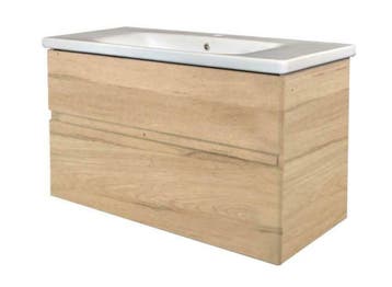 Quick-Greeploos meubel onderkast + wastafel 80 cm oceanic-A, Huis en Inrichting, Badkamer | Badkamermeubels, Ophalen of Verzenden