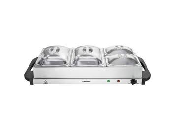 Veiling - Buffetverwarmer 300W Inclusief 4 RVS Schalen Met D