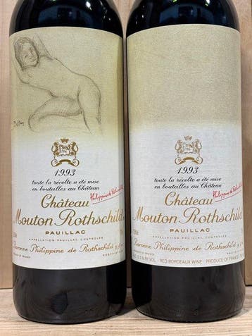 1993 Chateau Mouton Rothschild, both labels presented -, Nieuw