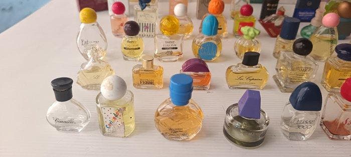 Parfumfles (91) - Glas - (91) mini parfums, Antiquités & Art, Antiquités | Verre & Cristal