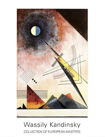 Wassily Kandinsky - “Hinauf, 1925”. Gesigneerd in de plaat.