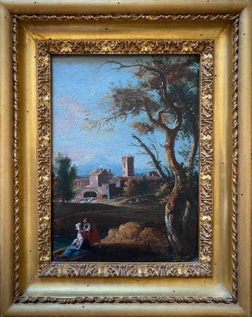 Giuseppe Zais (1709-1784), Kring van - Paesaggio bucolico -, Antiek en Kunst