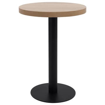 vidaXL Bistrotafel 60 cm MDF lichtbruin, Maison & Meubles, Verzenden