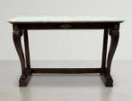 Wandtafel - Mahonie, Wit metaal, Messing
