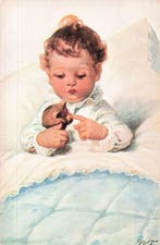 Pays-Bas - Enfants - Carte postale - 1930-1960