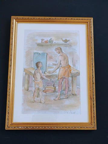 Oscar di Prata (1910-2002) - La lecon dans latelier - NO, Antiek en Kunst