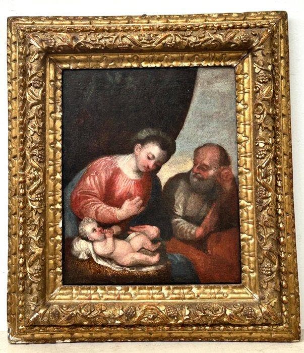 Palma il Giovane (1549–1628), Ambito di - Sacra Famiglia, Antiek en Kunst, Kunst | Schilderijen | Klassiek