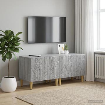 vidaXL Tv-meubel Grijs Sonoma Bewerkt hout, Verzenden