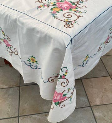 ricami a motivi floreali punto croce - Nappe (13) - 250 cm -