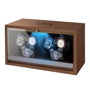 Watchwinder - Horloge doos - Horloge winder - Bruin - Olvy •, Verzenden, Nieuw
