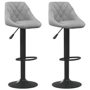 Barkrukken Grijs Fluweel | -34% Retour Deal | Snel zijn!, Huis en Inrichting, Draaibaar, Verzenden, Zo goed als nieuw, 90 cm of meer