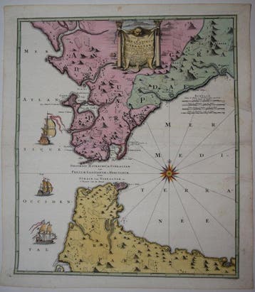 Spanje - Cadiz en Gibraltar.; Homann - Carte Nouvelle de, Boeken, Atlassen en Landkaarten, Nieuw