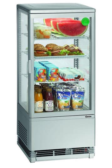 Koelvitrine | 78L | Grijs | +2°C/+12°C | 4 Schappen |, Verzenden, Nieuw in verpakking
