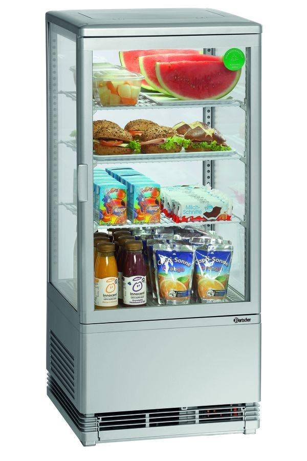 Koelvitrine | 78L | Grijs | +2°C/+12°C | 4 Schappen |, Zakelijke goederen, Horeca | Keukenapparatuur, Nieuw in verpakking, Verzenden
