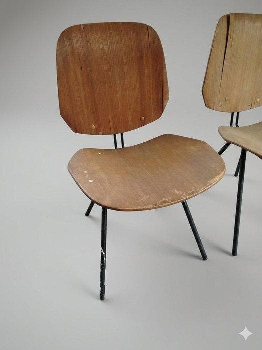 Tecno - Osvaldo Borsani - Stoel (2) - Mod. S88- Niet, Antiquités & Art, Antiquités | Meubles | Chaises & Canapés