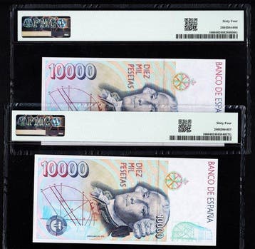 Spanje. - 2 x 10 000 Pesetas - 1992 (ND 1996) - Consecutive