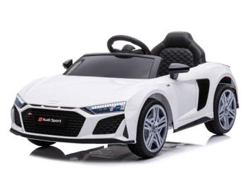 Kinderauto Audi R8 | Wit | 12V | OP=OP, Ophalen of Verzenden, Nieuw
