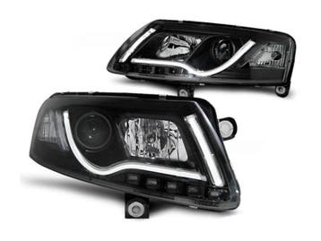 Xenon koplampen TubeLight DRL Black geschikt voor Audi A6 C6, Verzenden, Nieuw, Audi