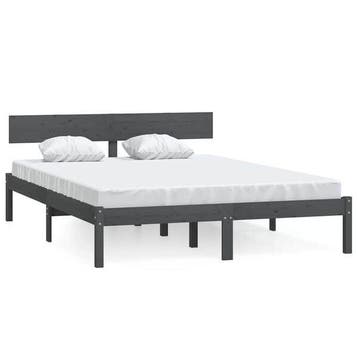 Bedframe Grijs 150x200 | Tweede Kansje | OP = OP, Huis en Inrichting, Gebruikt, Verzenden, 200 cm, Hout