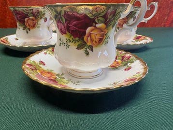 Royal Albert - Koffieservies (10) - Old country Roses -, Antiek en Kunst