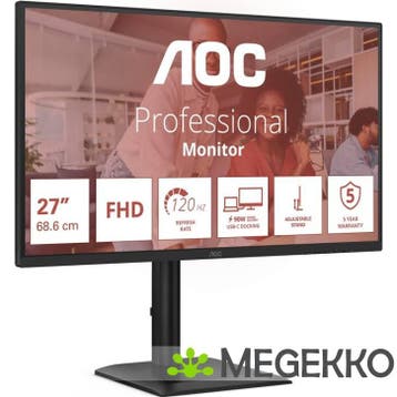 AOC Professional 27E4CV 27  Full HD 120Hz IPS monitor, Computers en Software, Verzenden, Nieuw
