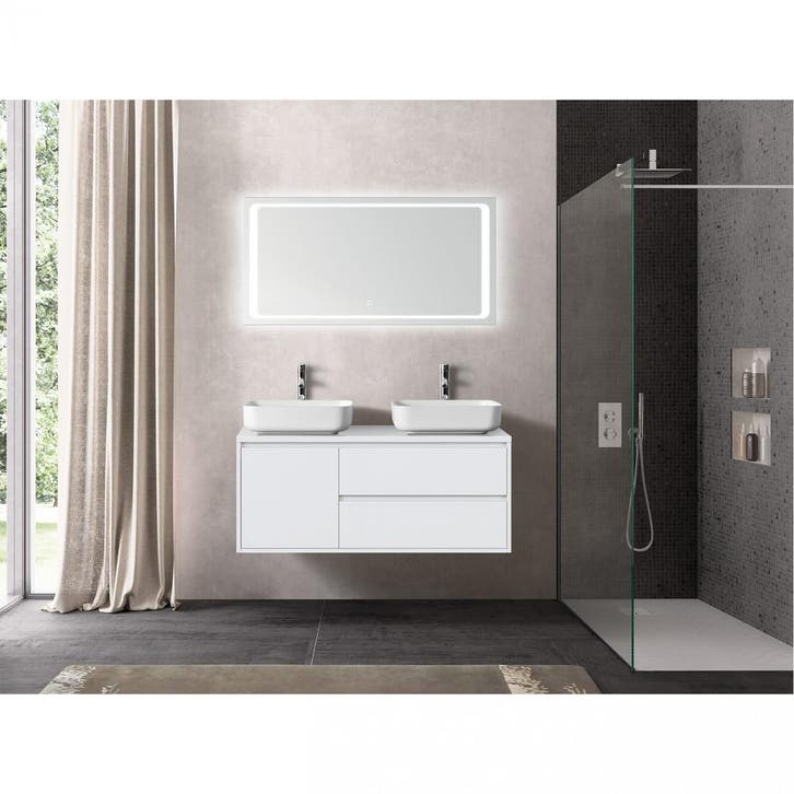 Florence Badmeubelset Birmingham 120cm Wit, Huis en Inrichting, Badkamer | Badkamermeubels, Ophalen of Verzenden