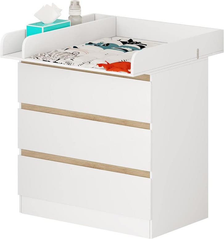 2dekans | Woltu Luiercommode met aankleedopzetstuk –, Enfants & Bébés, Chambre d'enfant | Chambres d'enfant complètes, Enlèvement ou Envoi