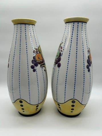 Boch Frères - Charles Catteau - Vase (2) - Faïence, Antiquités & Art