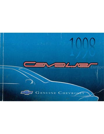 1998 CHEVROLET CAVALIER INSTRUCTIEBOEKJE ENGELS