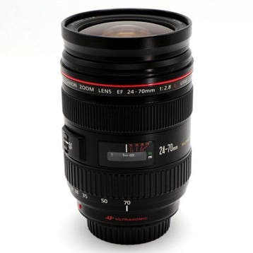 Canon EF 24-70mm f/2.8L USM + EW-83F type zonnekap in doos