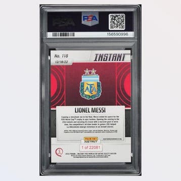 2022 Panini Instant #118 World Cup, Limited edition - PSA 9