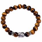 Fako Bijoux - Buddha Armband - Deluxe - Tijgeroog, Handtassen en Accessoires, Armbanden, Verzenden, Nieuw