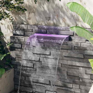 vidaXL Watervaloverlaat met RGB LEDs 60 cm acryl, Verzenden