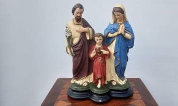 sculptuur, Heilige Familie - 33 cm - Gips, Antiek en Kunst