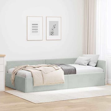 Hoekbedframe Fluweel 80x200cm | -35% Retour deal | Slaap..., Huis en Inrichting, Slaapkamer | Bedden, Verstelbaar, Eenpersoons