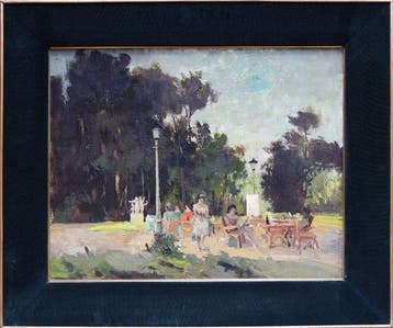 Europese school (XX) - Impressionistisch parkterras