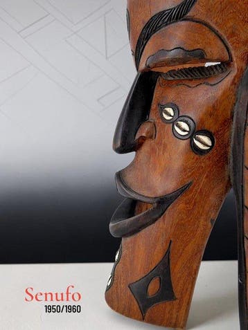 Monumentaal masker Kpelie (of Kpélié) 98 cm XXL Uniek