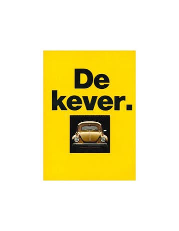 1971 VOLKSWAGEN KEVER BROCHURE NEDERLANDS, Ophalen of Verzenden, Nieuw