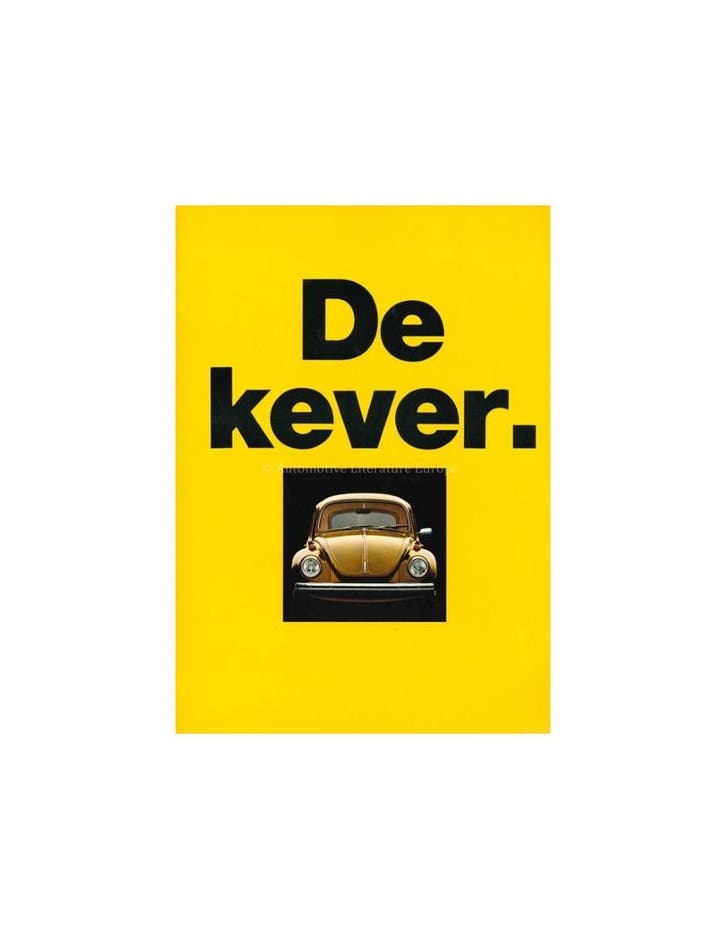 1971 VOLKSWAGEN KEVER BROCHURE NEDERLANDS, Boeken, Auto's | Folders en Tijdschriften, Ophalen of Verzenden