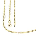 Gouden gourmetschakel ketting, Ophalen of Verzenden, Gebruikt, Overige kleuren, Goud