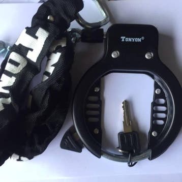 Sterk ringslot met insteekketting, Fietsen en Brommers, Verzenden, Nieuw