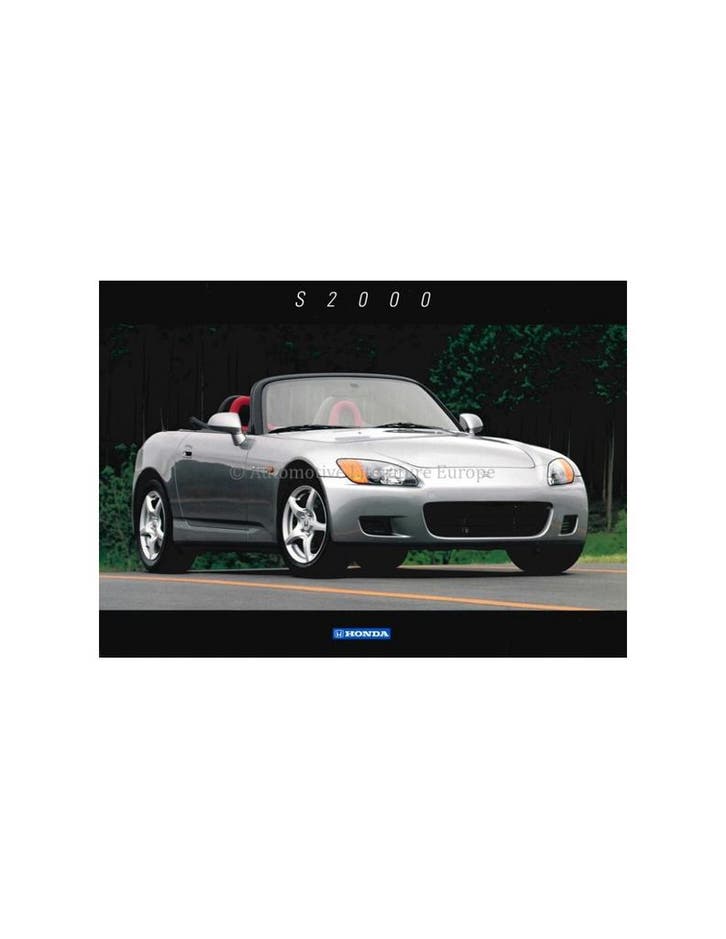 1999 HONDA S2000 LEAFLET ENGELS (USA), Livres, Autos | Brochures & Magazines